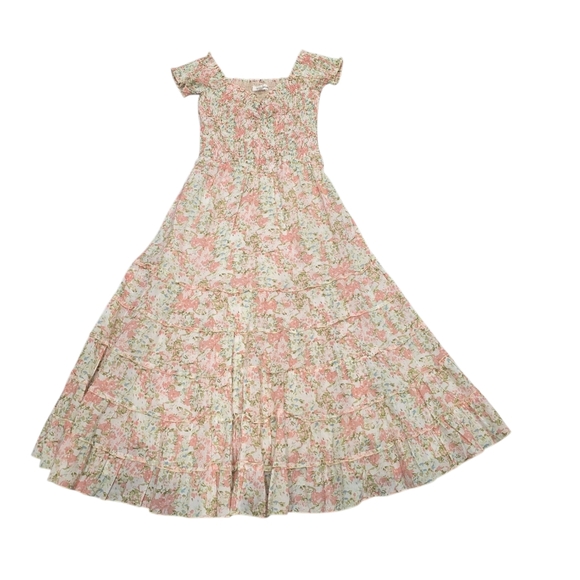 HEARTLOOM MINA MIDI DRESS FLORAL BLUSH XS New - Picture 2 of 12